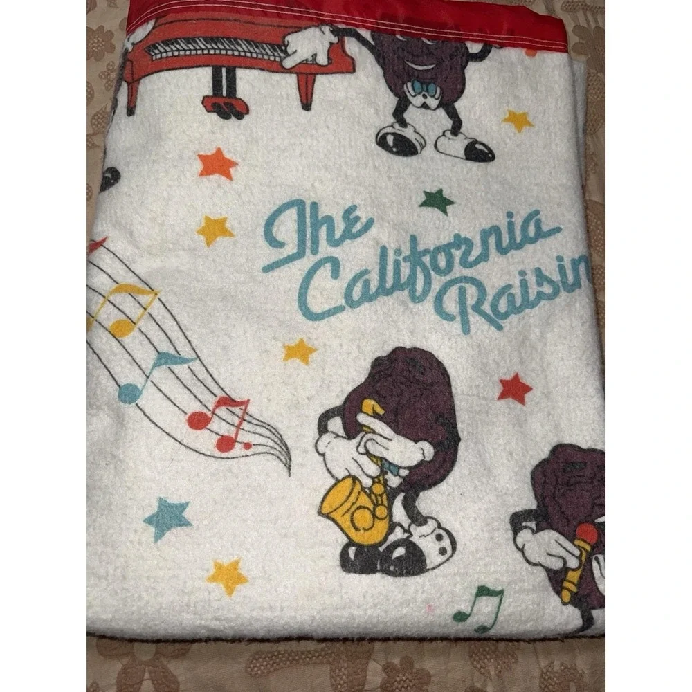 Vintage The California‎ Raisins Blanket 72x90 Twin Or Full 1988 Calrab Retro